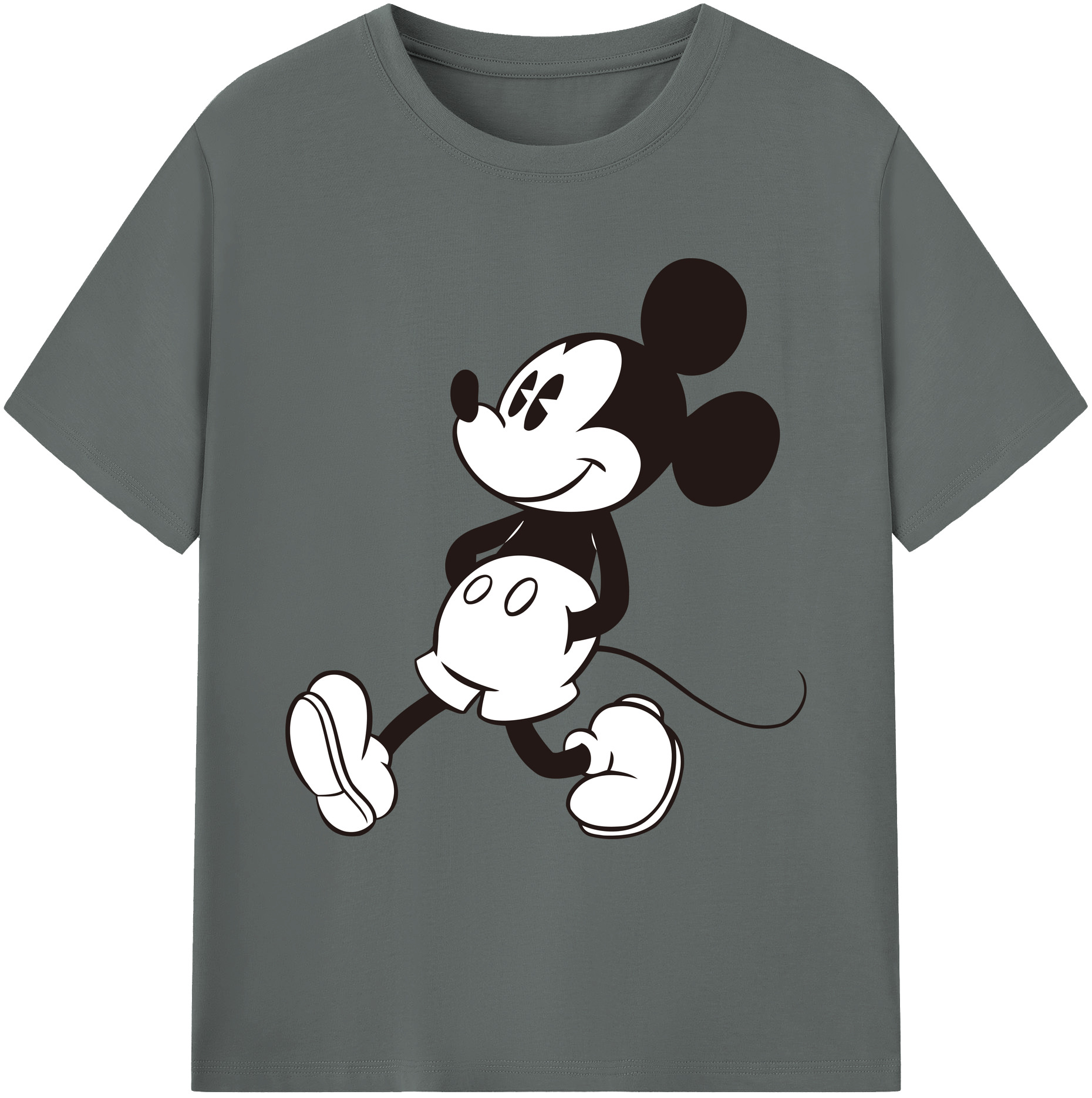 ミッキーマウス Mickey Mouse 綿100％ メンズ半袖Tシャツ｜肌触りやわらか＆通気性